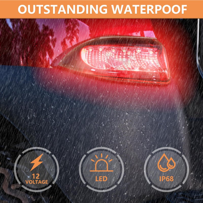 Drive-up Golf Cart LED Taillight for Club Car Precedent 2004-Up and Tempo 2018-Up Models Replacements 12V 3 Wires Rear Light Kit - Image 3